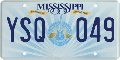 MS license plate YSQ049