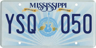 MS license plate YSQ050