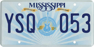MS license plate YSQ053