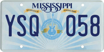 MS license plate YSQ058