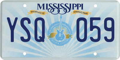 MS license plate YSQ059