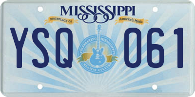 MS license plate YSQ061