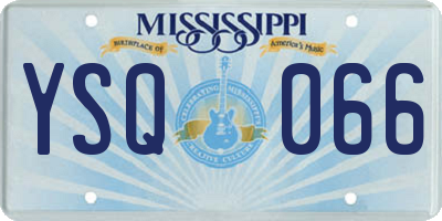 MS license plate YSQ066