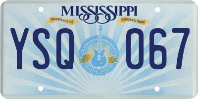 MS license plate YSQ067