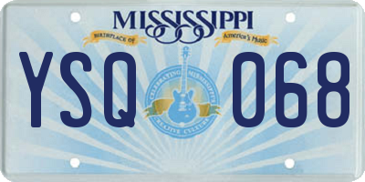 MS license plate YSQ068