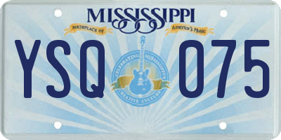 MS license plate YSQ075