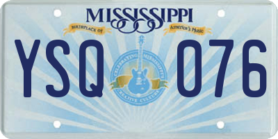 MS license plate YSQ076