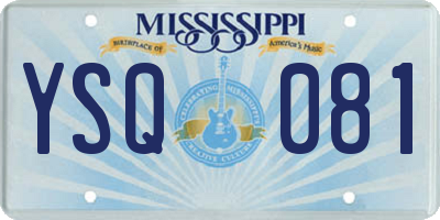 MS license plate YSQ081