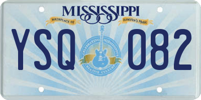 MS license plate YSQ082