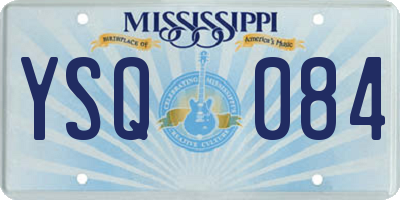 MS license plate YSQ084