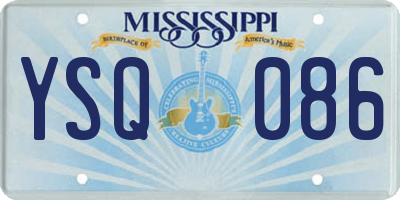MS license plate YSQ086