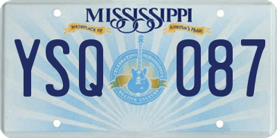 MS license plate YSQ087