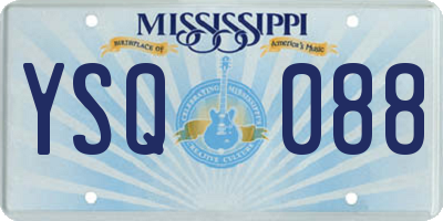 MS license plate YSQ088