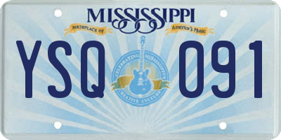 MS license plate YSQ091