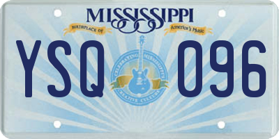 MS license plate YSQ096