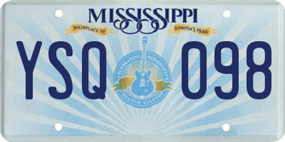 MS license plate YSQ098