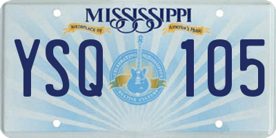 MS license plate YSQ105