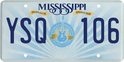 MS license plate YSQ106