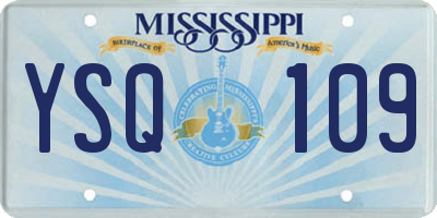 MS license plate YSQ109