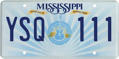MS license plate YSQ111