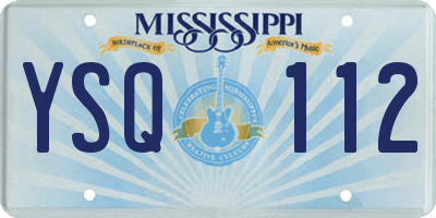 MS license plate YSQ112