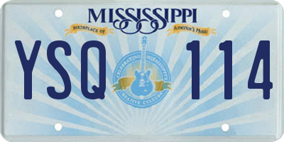 MS license plate YSQ114