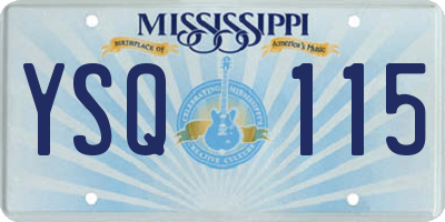 MS license plate YSQ115
