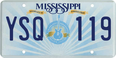 MS license plate YSQ119