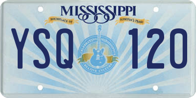 MS license plate YSQ120