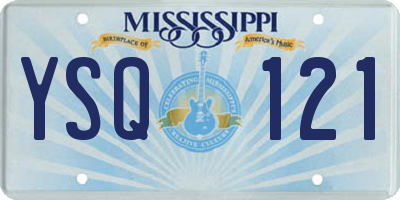MS license plate YSQ121