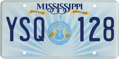 MS license plate YSQ128