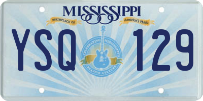 MS license plate YSQ129