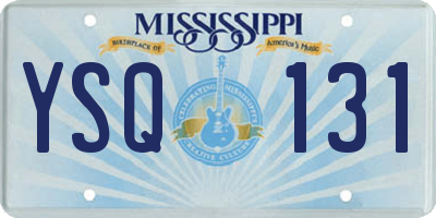 MS license plate YSQ131