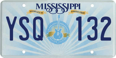 MS license plate YSQ132