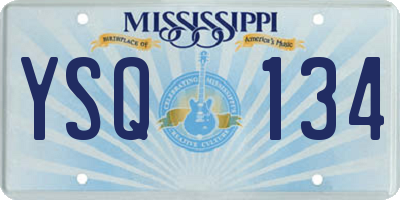 MS license plate YSQ134