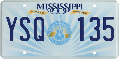MS license plate YSQ135