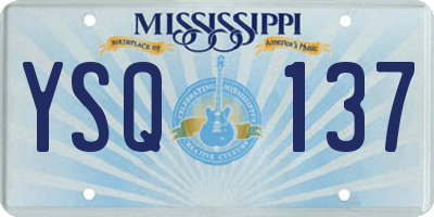 MS license plate YSQ137