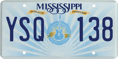 MS license plate YSQ138