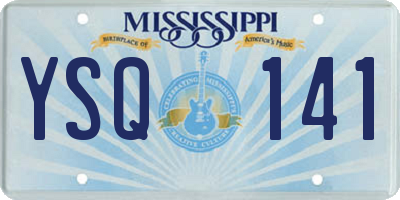 MS license plate YSQ141