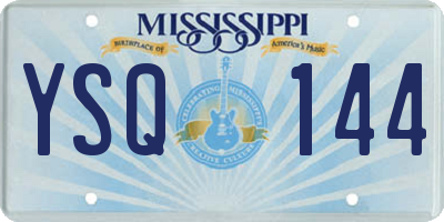 MS license plate YSQ144
