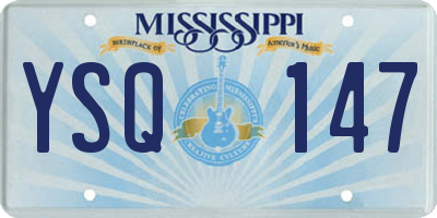 MS license plate YSQ147