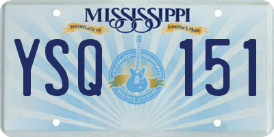 MS license plate YSQ151