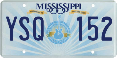 MS license plate YSQ152