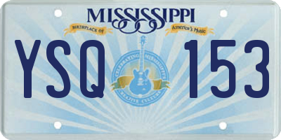 MS license plate YSQ153
