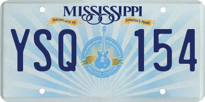 MS license plate YSQ154