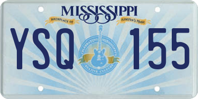 MS license plate YSQ155