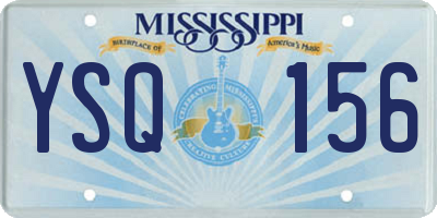 MS license plate YSQ156