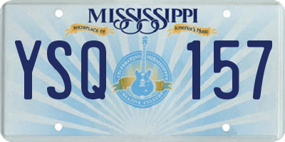 MS license plate YSQ157
