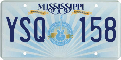 MS license plate YSQ158