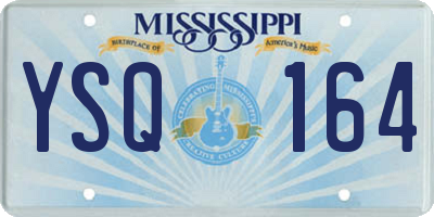 MS license plate YSQ164